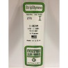 Evergreen EG274 – Poutre en I en polystyrène blanc opaque Ø 3,2 mm (0.125")