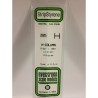 Evergreen EG285 – Colonne en H en polystyrène blanc opaque 4,0 mm