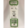 Evergreen EG293 – Cornière en polystyrène blanc opaque 2,5 mm