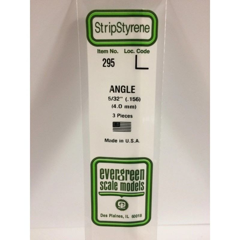 Evergreen EG295 – Cornière en polystyrène blanc opaque 4,0 mm