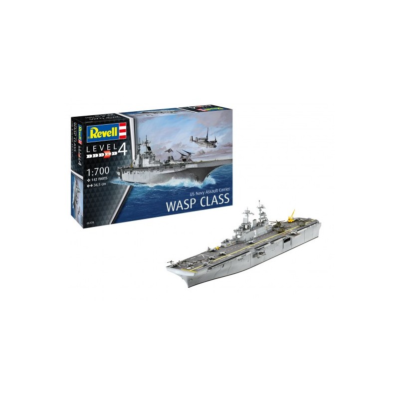 Revell	5178	Porte-avions d'assault U.S LA CLASSE WASP 1:700