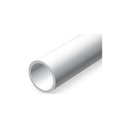 Evergreen EG424 - .125" (3.2mm) Od X 24" (60cm) Tube En Polystyrène Blanc Opaque