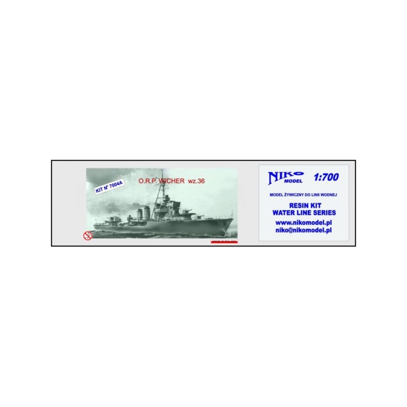 Niko Model - 07004A  Destroyer O.R.P. Wicher wz.36 1/700