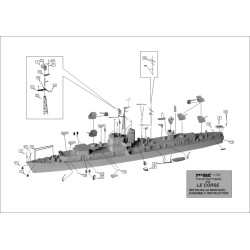 NikoModel 7016 – Escorteur Le Corse (1/700) – Maquette Résine