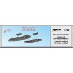 NikoModel 7033 – WWII US Landing Craft LCT, LCI, 2x LCM (1/700) – Maquette Résine