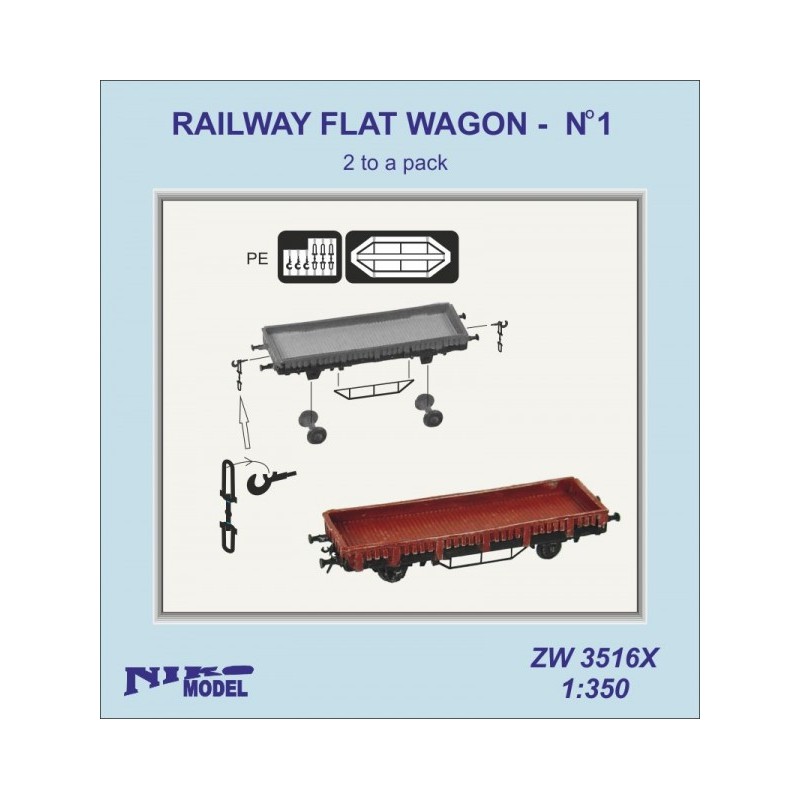 Niko Model - W3516X  Wagon plat - no2 1/350