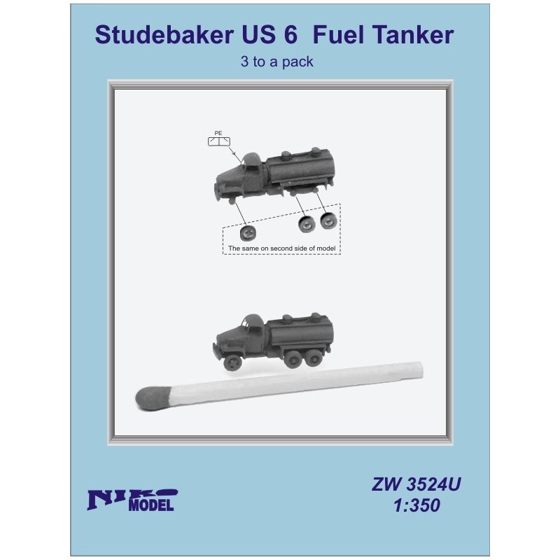 Niko Model - W3524U Studebaker US 6 Fuel Tanker 1/350