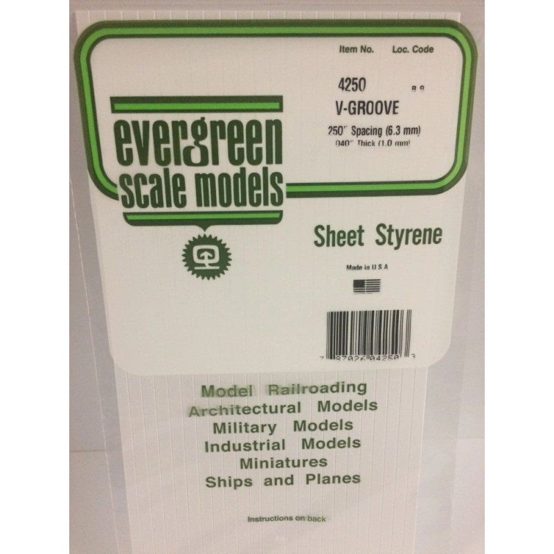 Evergreen EG425 – Tube en polystyrène blanc Ø 4,0 mm