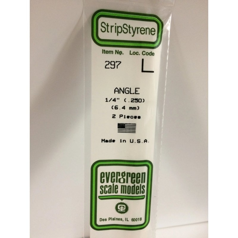 Evergreen EG297 – Cornière en polystyrène blanc 6,2 mm