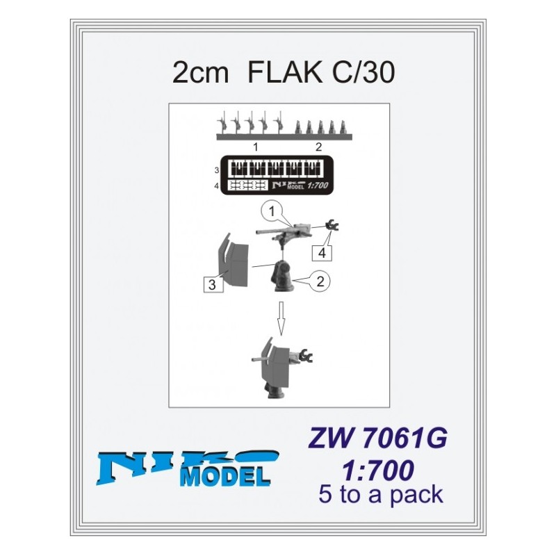 Niko Model - W7061G 2cm FLAK C/30 1/700