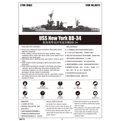 Trumpeter 6711 – USS New York BB-34 1:700