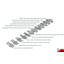 Shelf Oddity - SO700159 - 1:700 IJN Type 6 Double Tube Lance-Torpilles 530mm (1917)