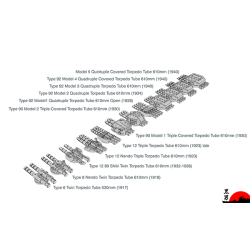 Shelf Oddity - SO700159 - 1:700 IJN Type 6 Double Tube Lance-Torpilles 530mm (1917)