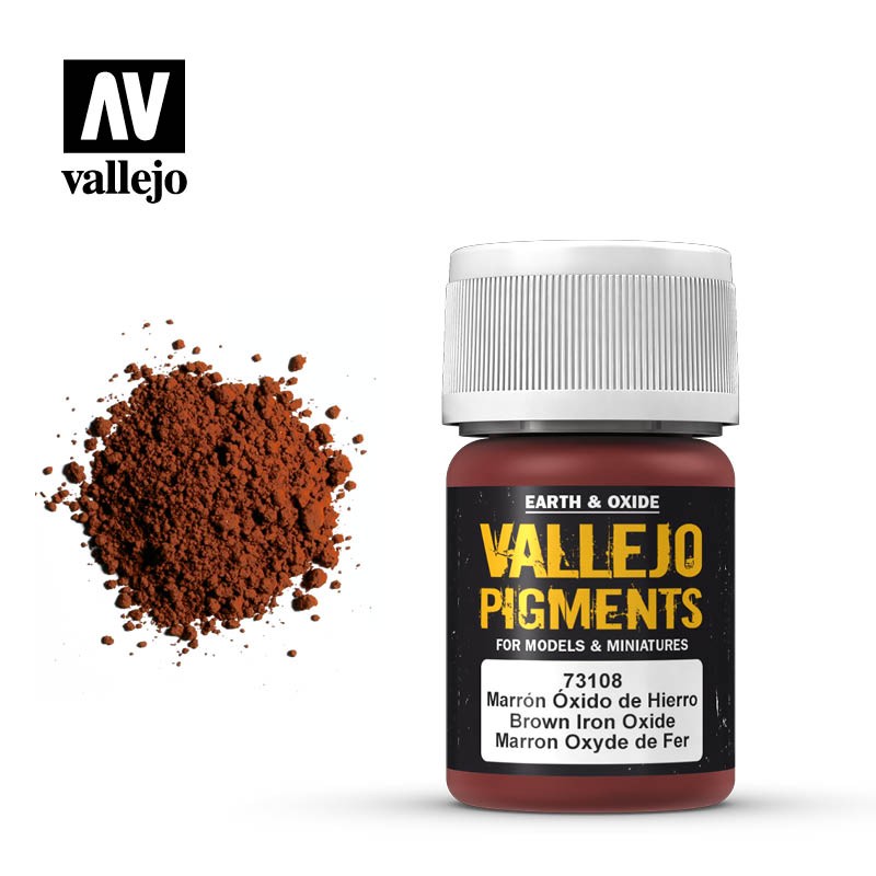 Vallejo 73.108 - Pigment Marron Oxyde De Fer (35 ml)